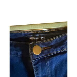 Nasty Gal High Waisted Skinny Jeans Dark Blue Size L